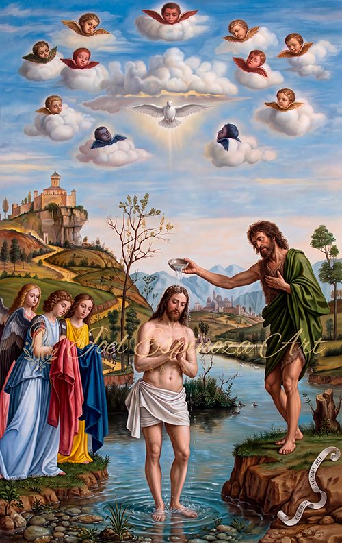 Bautismo de Jesús por San Juan Bautista