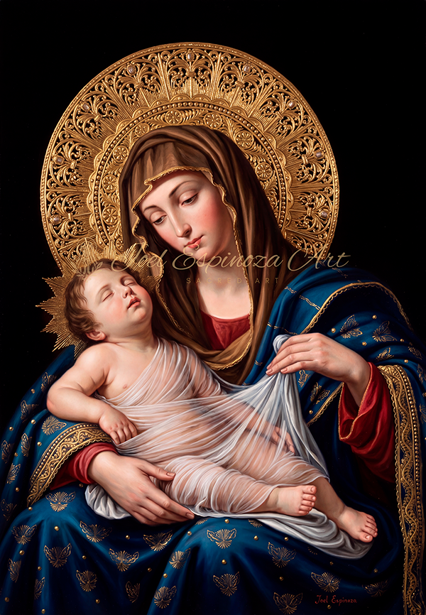 Virgen con Niño Durmiendo