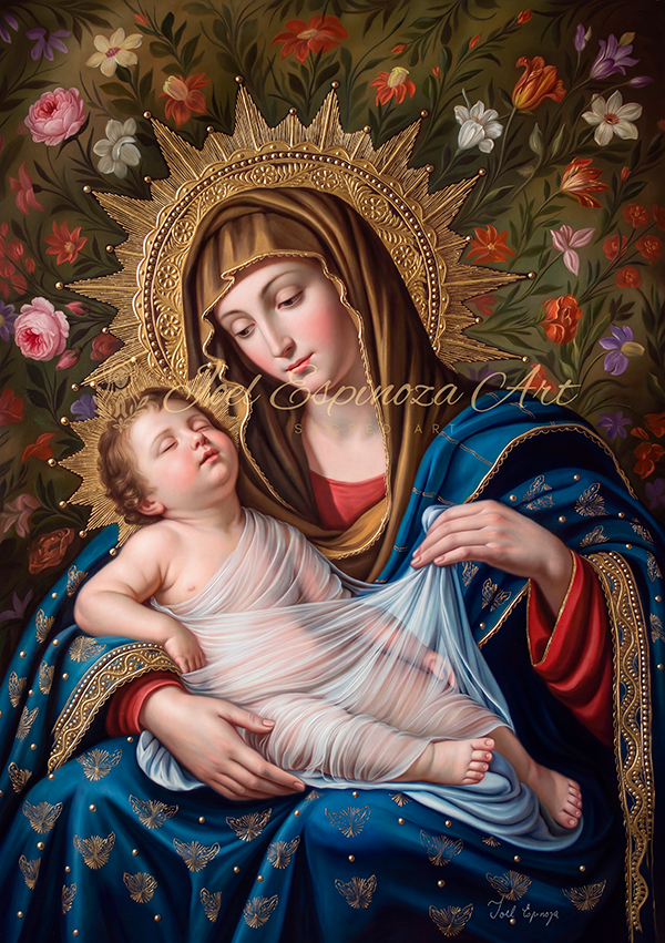 Virgen con el Niño Durmiendo